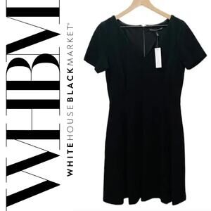 WHITE HOUSE BLACK MARKET NWT Tiered Ruffle Black Dress – Medium